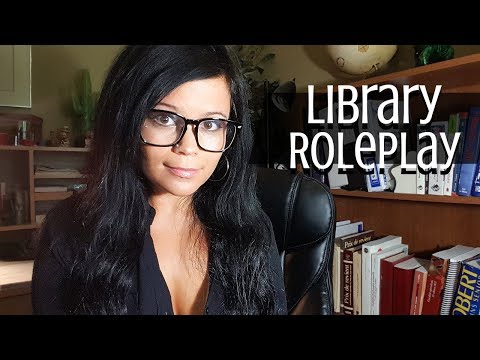 ASMR Library Role Play (Soft Whispers, Page Flipping, Reading Books)