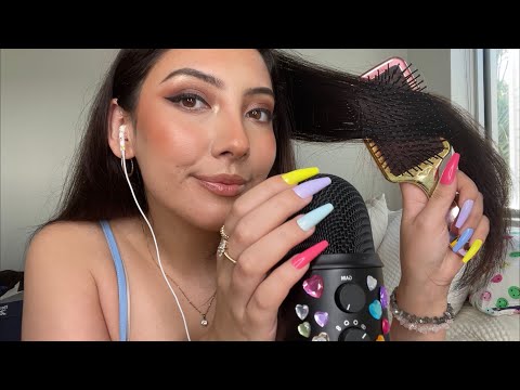 ASMR Custom for Hailey ❤️ ~mic scratching no cover, wig lace scratching, finger flutters~| Whispered