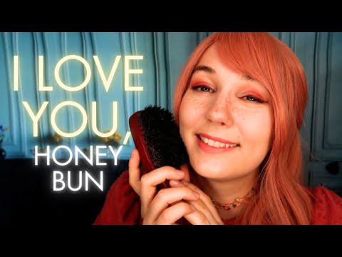 ASMR❤️ Girlfriend Comforts You to Sleep Roleplay❤️ Personal Attention ❤️Hair Brushing ❤️Affirmations
