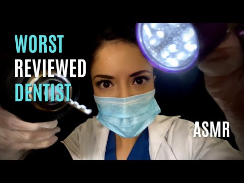 ASMR Worst Reviewed Dentist Cleans Your Teeth | Medical Exam | Teeth Scraping | Drilling