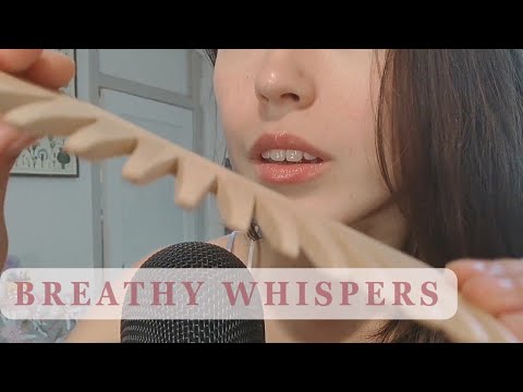 ASMR - CLOSE - combing camera, mouth sounds, inaudible personal attention