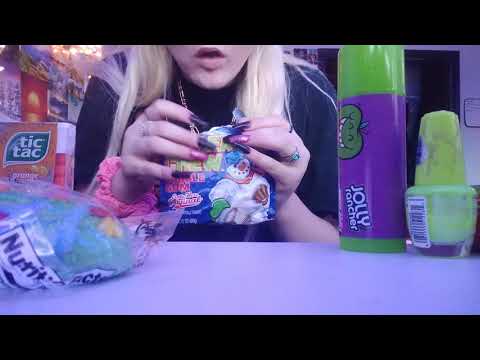 asmr eating rainbow candy's 🍬🍭