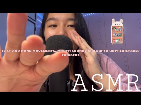 Fast and aggressive hand movements, mouth sounds and super unpredictable triggers 😬| ASMR