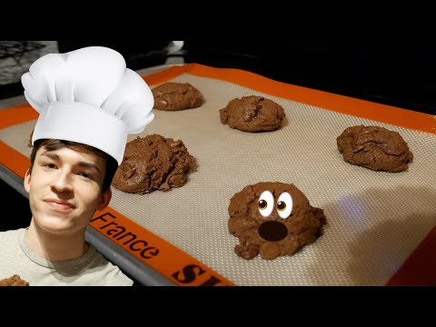 Baking double chocolate chip cookies ASMR [no talking]