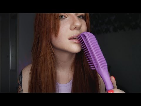 ASMR | Girl scratches your back & brushes your hair in class ✨ (clicky whispers, layered sounds)
