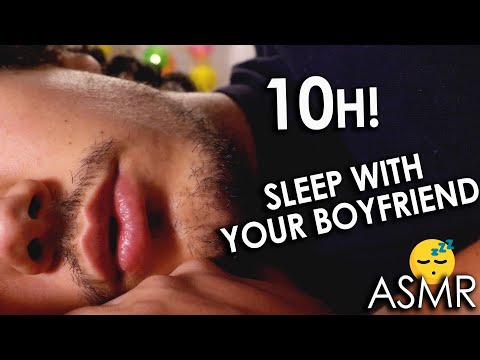 [10h ASMR] Sleep With Your Boyfriend ROLEPLAY 😴 Deep Breathing Sounds (No Talking)