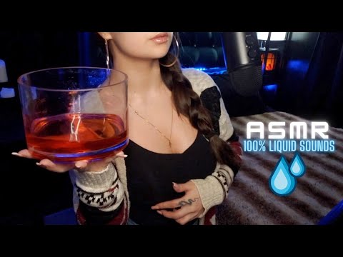 ASMR All Liquid Sounds /Water Sounds, Soda & Ice, Liquid Shaking, Liquid Spraying Triggers Whispered