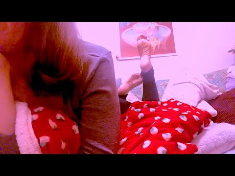 ASMR bare feet in the pose whispering to you