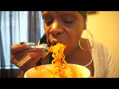Ramen Noodles ASMR Eating Sounds/Extreme Spicy/Challenge
