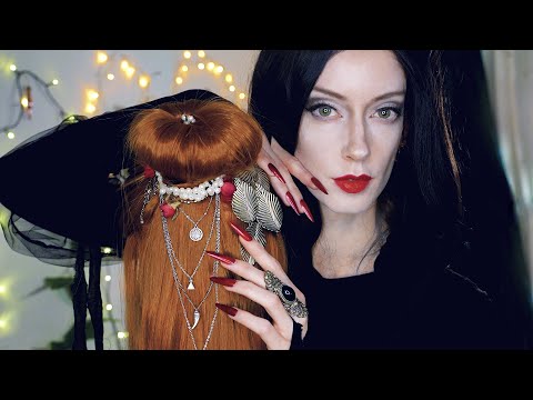 ASMR Morticia Addams Styles Your Hair 🌹 (Hair Brushing, Personal Attention)
