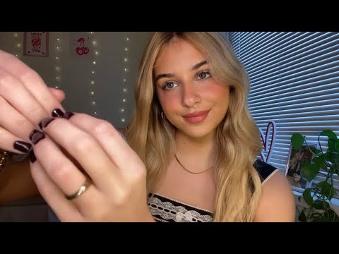 ASMR Nail Tapping and Hand Sounds 🦋 Minimal Whispering