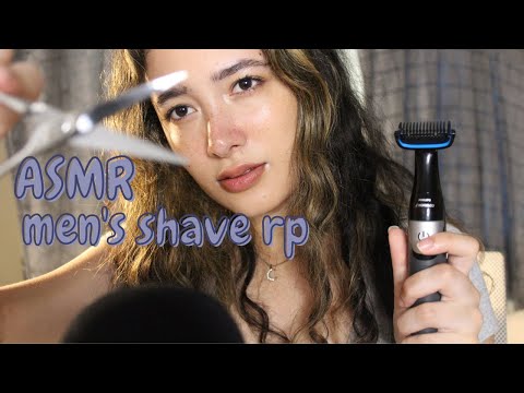 ASMR 🪒 men's cut, trim, and shave beard roleplay