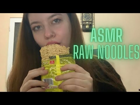 ASMR RAW NOODLES 🍜 CRUNCHY EATING SOUNDS