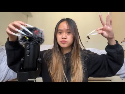 ASMR bug searching and plucking with extra long nails 🐜