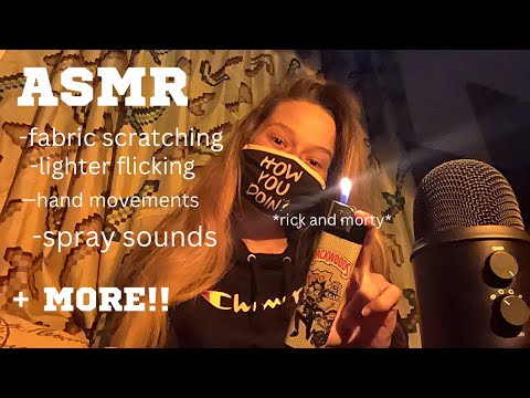 ASMR fabric scratching - hand flutters - mic gripping + other random triggers