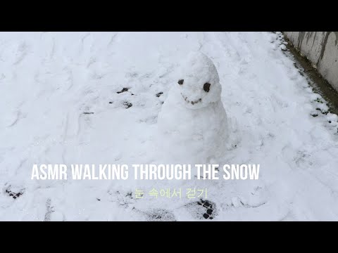 ASMR Outdoor Walking through the snow ⛄❄ 눈 속에서 걷기 (NO TALKING VERSION)
