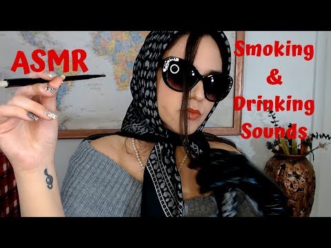 ASMR Pre-Film Routine- Drinking, Smoking and Fabric Sounds!!(Request)