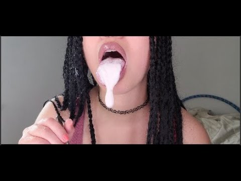 Licking Yogurt Off A Spoon ASMR