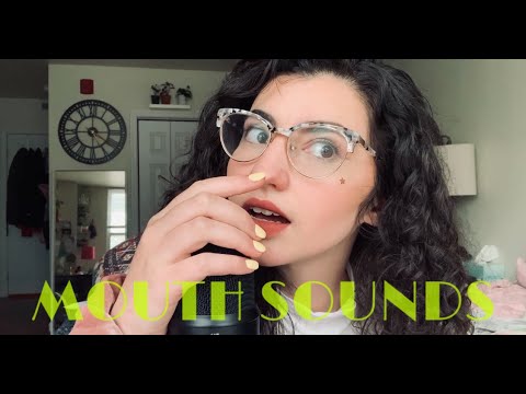 ASMR Wet & Dry Mouth Sounds on 3 Different Mics 🌈