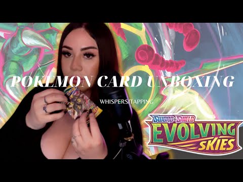 ASMR Pokemon Evolving Skies Booster Box Opening with YOU! Crinkles and Card Sounds!