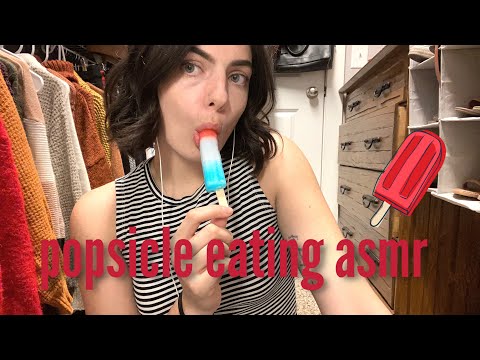 ASMR | popsicle eating, sloppy mouth sounds | ASMRbyJ