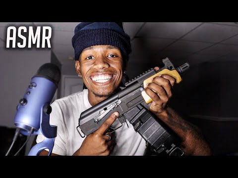 ASMR | **INSANE GUN SOUNDS**  For SLEEP And Relaxation Whispers , Tapping . Soothing Triggers Etc..