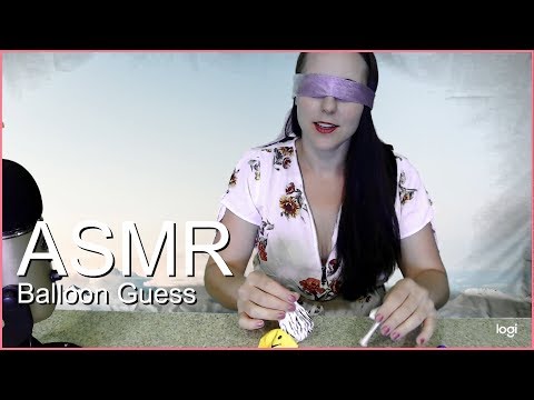 ASMR Blindfolded balloon guessing
