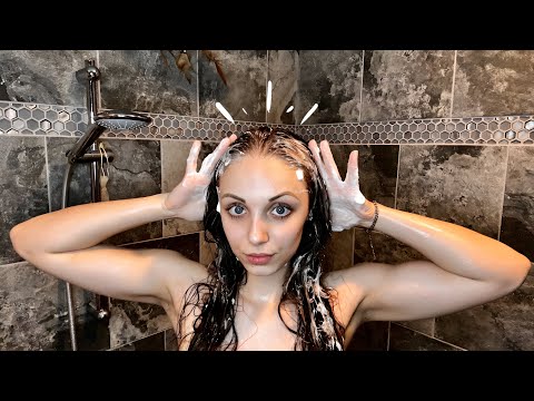 ASMR || Shower Sounds and Hair Shampooing! 🚿