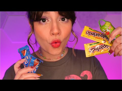 ASMR Let's Eat! Mexican Candy (Licking, Chewing, Whispering)