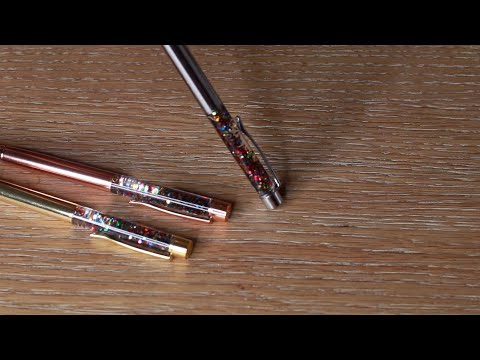 Watch The Glitter Fall Slowly ASMR Unboxing Glittery Pens