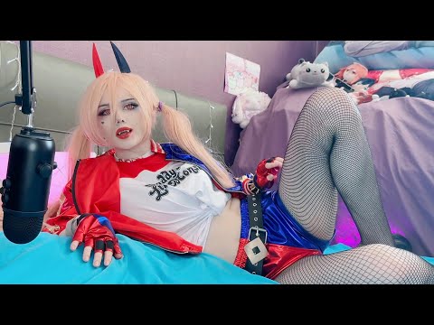 ♡ ASMR Power in Harley Quinn outfit will relax you ♡ Chainsaw Man / Suicide Squad Cosplay