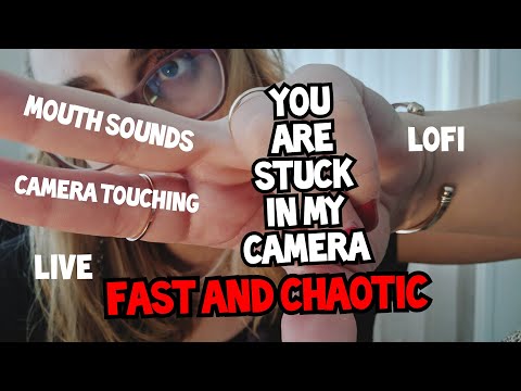 ASMR You Are Stuck in the Camera ~ Fast & Chaotic! ~ semi lofi ~ objects all over the camera