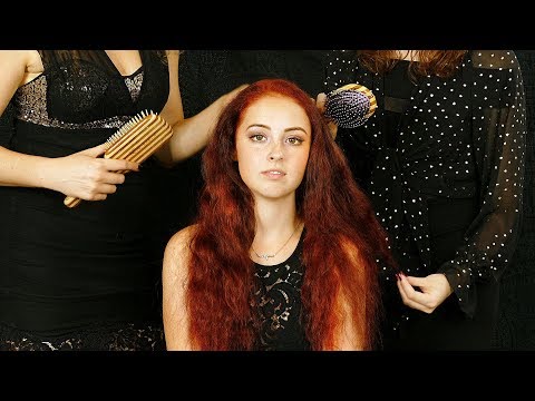 Extreme Double Pampering ASMR Spa Treatment and Hair Brushing. Lexi in the Middle.