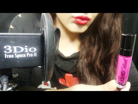 ASMR Lipstick Application, Mouth Sounds, Lipstick Review Whispering
