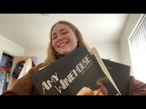 ASMR vinyl record collection 🎵 show and tell, whispers + assorted triggers
