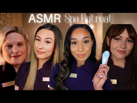ASMR Spa Day Roleplay | 4 ASMRtists, Ultimate 4 Treatment Pamper Experience