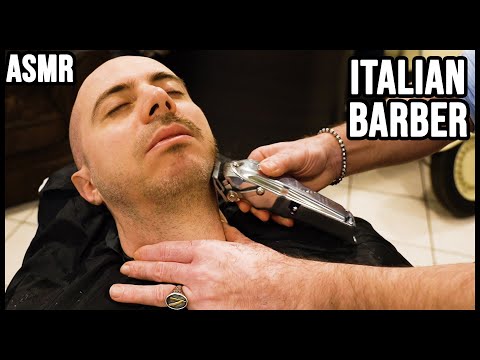 OLD SCHOOL ITALIAN BARBER | ASMR | CLIPPER SHAVE and EYEBROW TRIMMING
