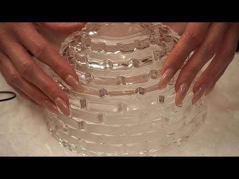 ASMR Scratching on Textured Glass Bowl [No Talking]