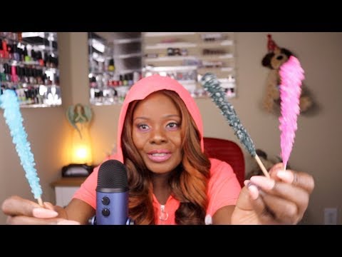 Trying Chocolate Factory Rock Candy ASMR Tapping For Sleep