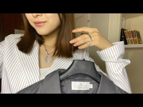 ASMR| Men’s Luxury Suit Fitting. Measuring || Personal attention || Fabric sounds
