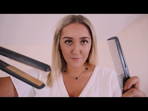 ASMR Curling Your Hair (Hair Styling/Personal Attention) Roleplay