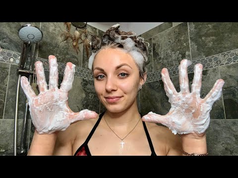 ASMR || Hair Shampooing! 🫧(Shower Sounds)