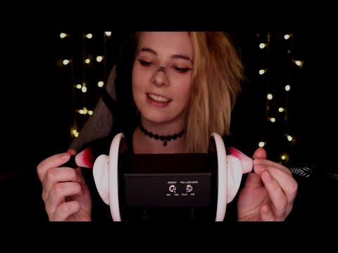 ASMR | gently brushing your ears - no talking, 3dio