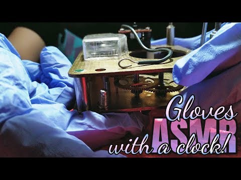 ASMR | Glove sounds with a ticking clock