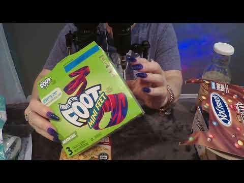 ASMR Gum Chewing Going Through Empties | Whispered Ramble, Tapping