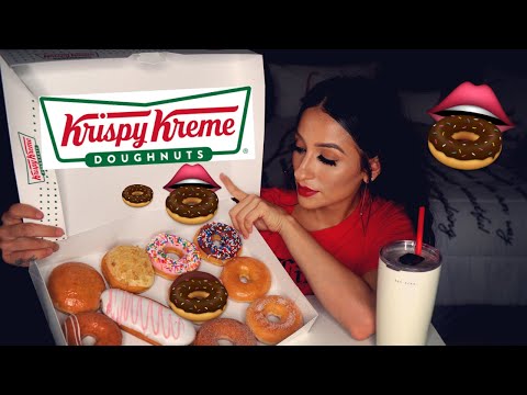 Krispy Kreme Donuts | ASMR Mukbang Eating Sounds