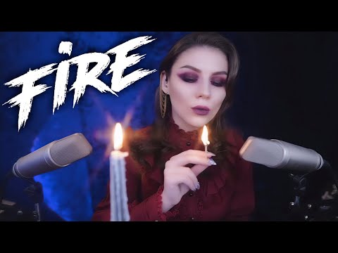 ASMR Blowing on Fire 🔥 Inaudible Whisper, Dark Ambience