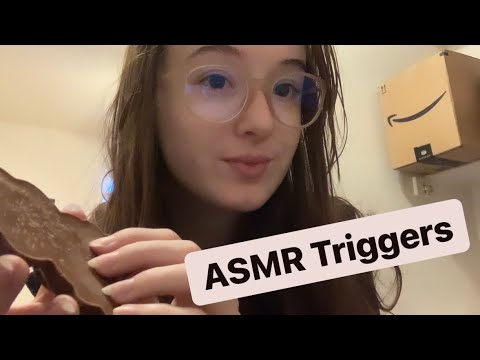 ASMR Triggers! (Glass Tapping, Chocolate Tapping, Whispers)