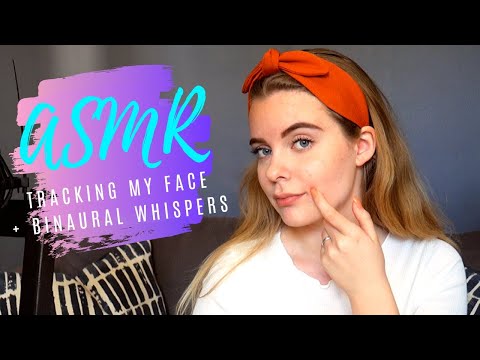 [ASMR] Tracking My Face (Close Up Binaural Whispering)