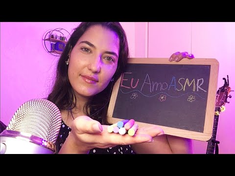 ASMR • Writing Brazilian Portuguese on Chalkboard and Teaching You